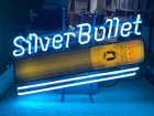 Vintage   Coors Light  Silver Bullet   Flying Can Beer Lighted Bar   Neon Sign