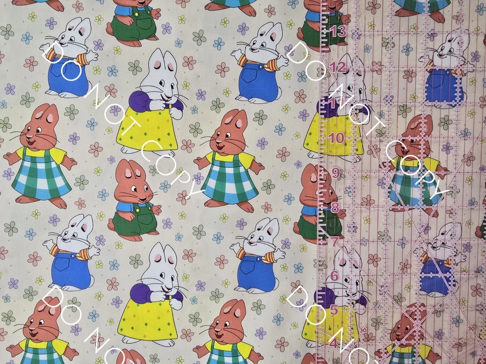 Custom 100% Cotton Woven Fabric Max And Ruby Tv Show By The 1/4 Yard 9x56 - Image 2 of 2