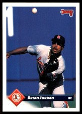 Brian Jordan 1993 Donruss #442 Cardinals MLB READ FREE SHIPPING AutographDen