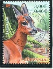 STAMP /// TIMBRE FRANCE OBLITERE N° 3382 FAUNE / CHEVREUIL 
