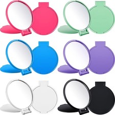 Jetec Mini Folding Mirror Round Compact Mirror Portable Pocket Mirror Makeup ...