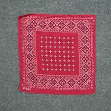 Vintage Elephant Bandana Red Paisley USA Made Trunk Up Western 60s