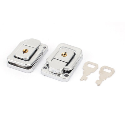 Suitcase Box Chest Trunk Lock Metal Toggle Catch Latch Clasp Silver Tone 48x32mm