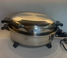 REGAL WARE "SOCIETY" 7253   12" ELECTRIC SKILLET, OIL CORE Excellent Condition