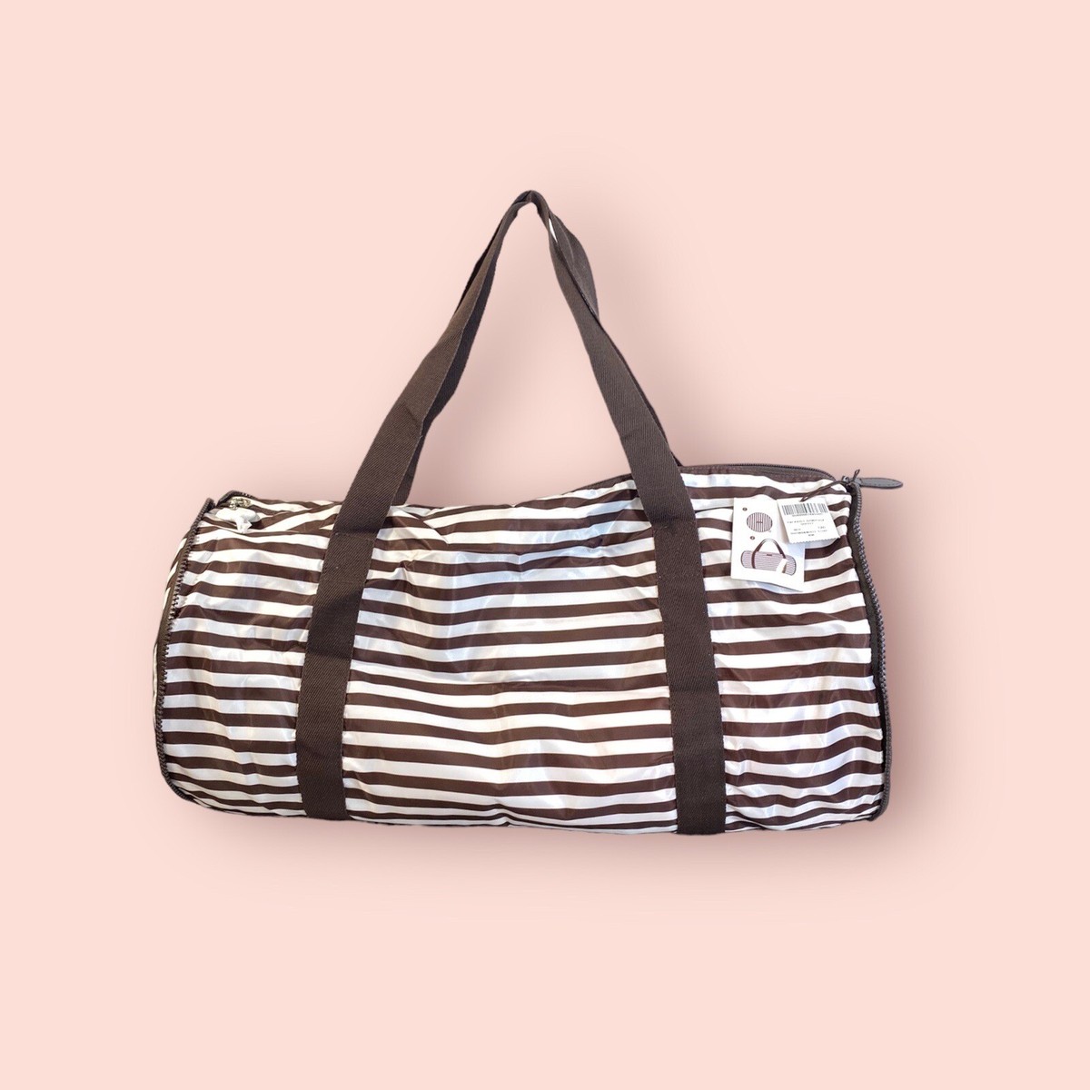 HENRI BENDEL Unisex Centennial Stripe Packable Designer Travel Gym