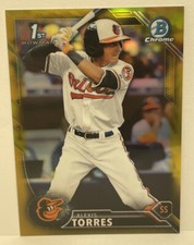 ALEXIS TORRES 2016 BOWMAN CHROME 1ST BOWMAN GOLD REFRACTOR /50 FREE SHIPPING