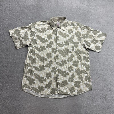 HAWAII Hemd Hawaiishirt Floral XL Magnum Rockabilly Hawaiianer Aloha 24110 Beige