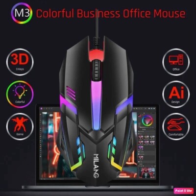 Gaming Mouse RGB LED USB Wired - CHRISTMAS GIFT -