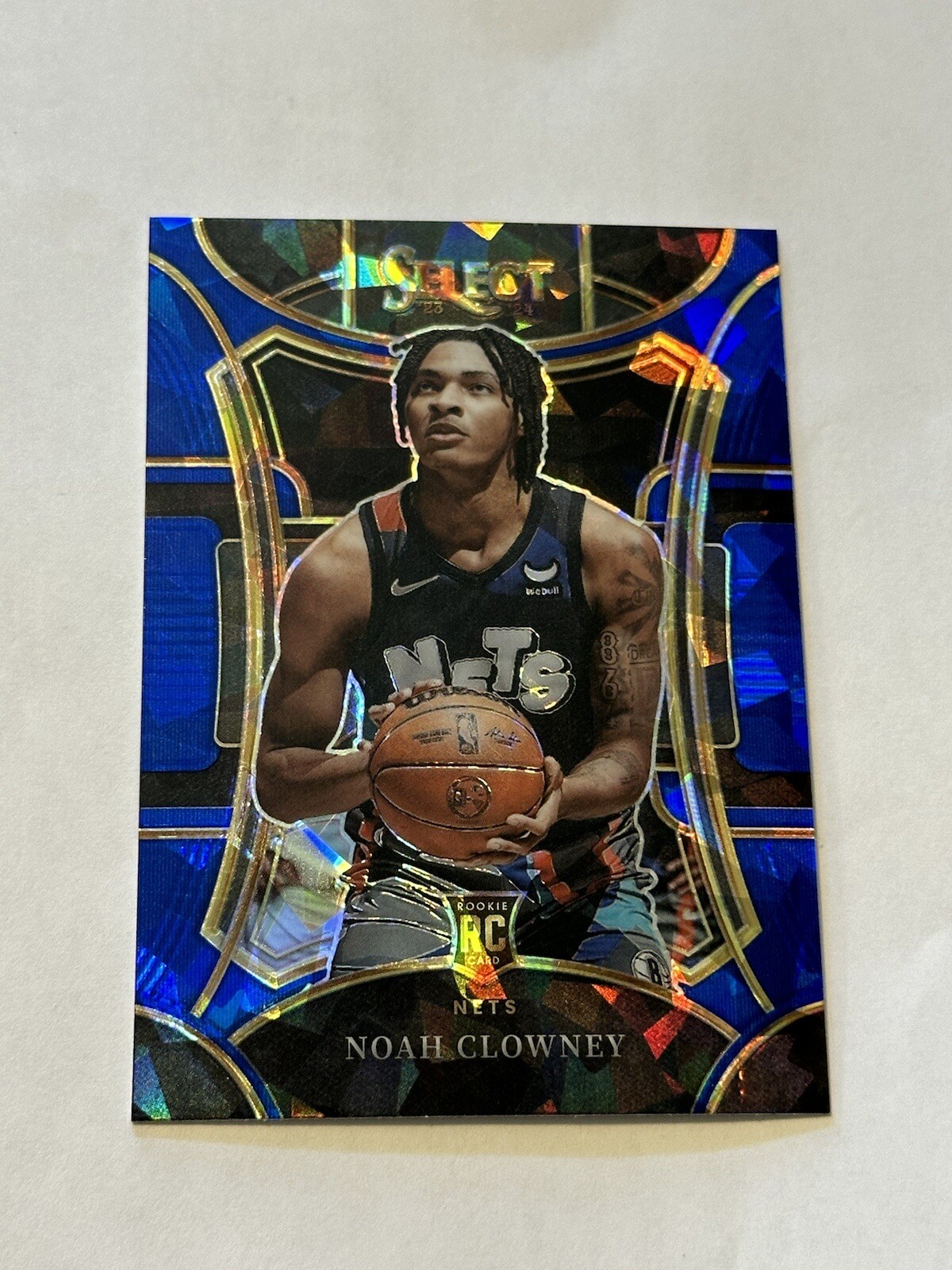 Noah Clowney 2023-24 Panini Select Mezzanine Blue Cracked Ice Prizm RC