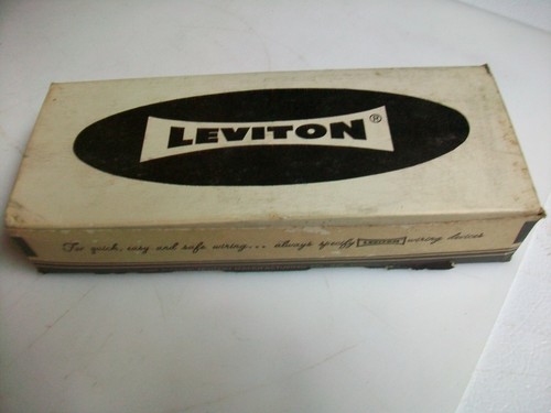 BOITE VINTAGE LEVITON DE 10 #4133 DEUX PIÈCES BASE CÉRAMIQUE L[SOCKET GHT - Photo 1/4