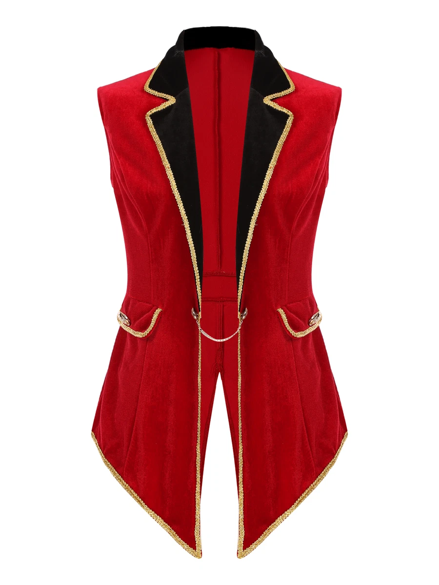 Red Ring Master Jacket Circus Tails By Karnival