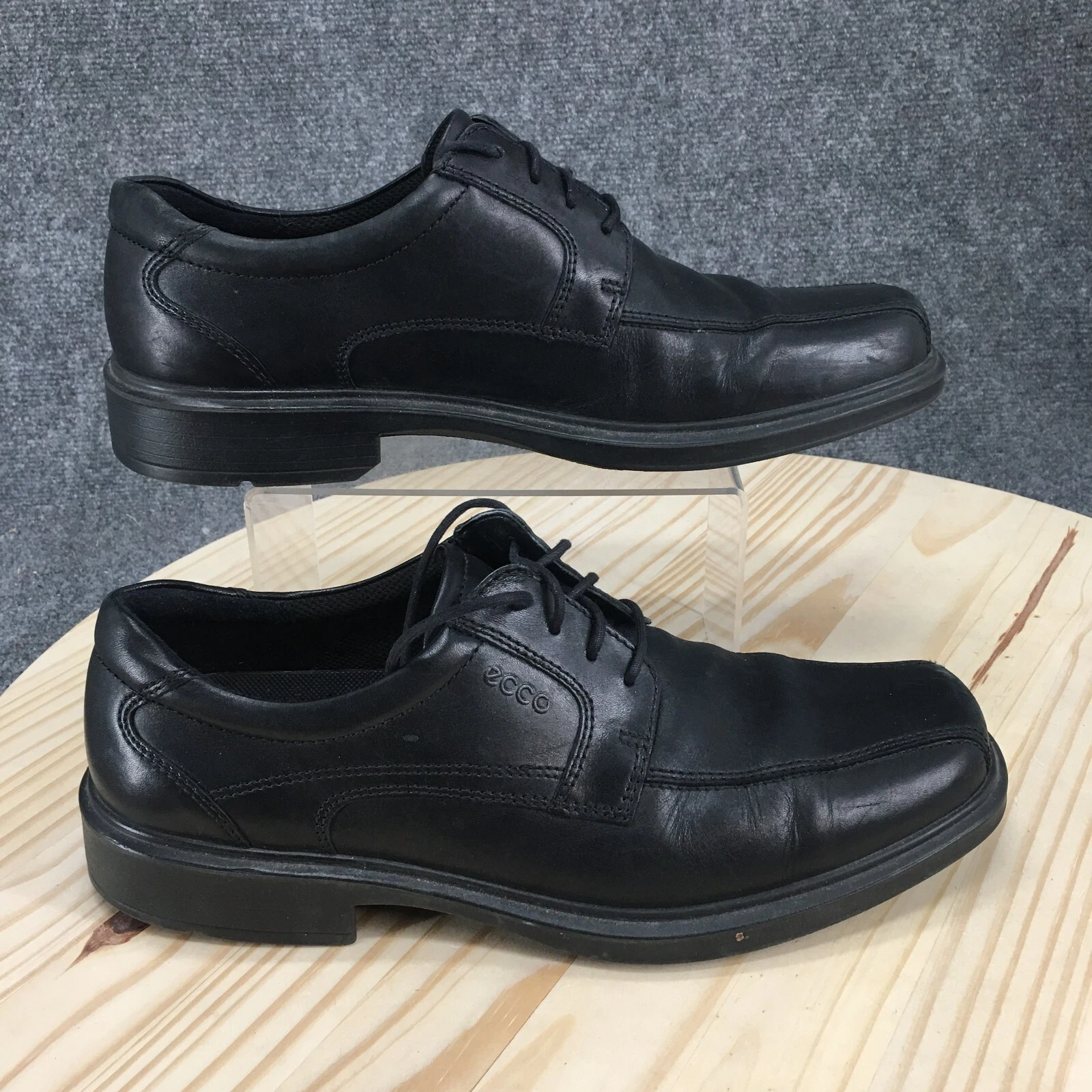 Ecco Shoes Mocassino Uomo 45 Helsinki Elegante Slip On Punta Bici Pelle Nero