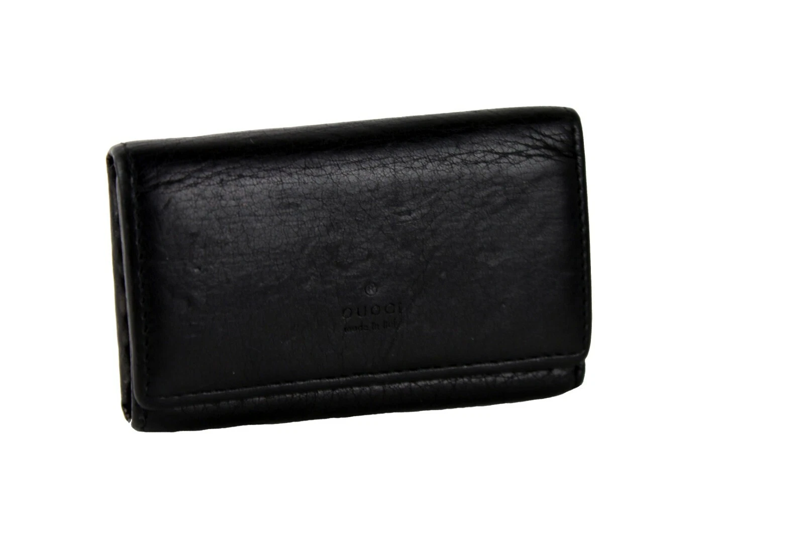Étui à clés en cuir noir GUCCI 6 crochets d'occasion vintage accessoires à clé unisexe bon