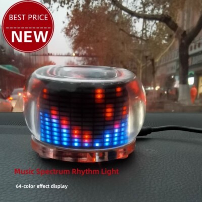 64-color Crystal Car Music Spectrum Rhythm Light Voice Controlled USB Type-C ts1