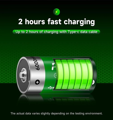 Size 1.5V C Cell Batteries Li-ion Battery Small Rechargeable Lithium Battery USB - Picture 9 of 16