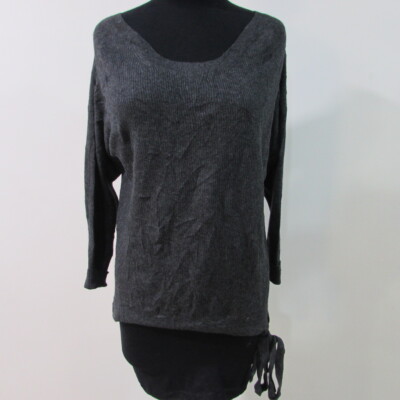 EDIT OR?S CUT  Womens Wool Blend Crew Neck Jumper Grey Chest 42/44 REF (Y01686)