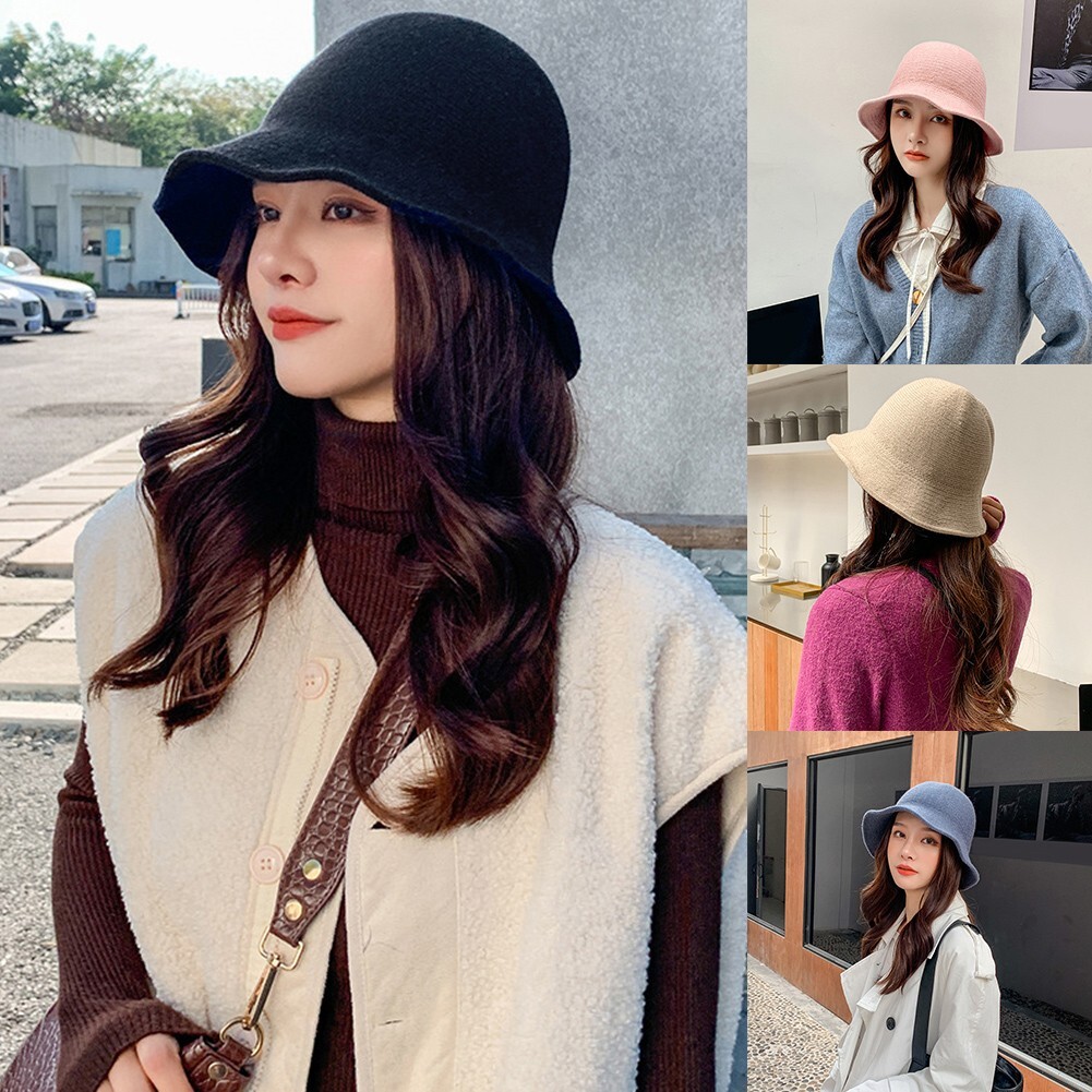 APL Elegante cappello da pesca donna tinta unita calore e comfort per giornate fresche