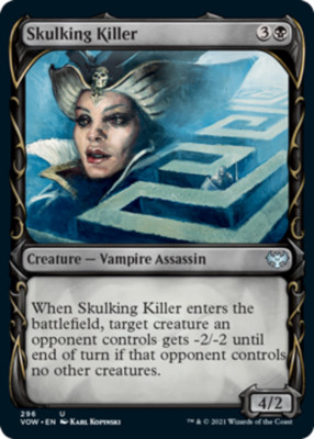 Skulking Killer - Foil - Showcase NM, English MTG Innistrad: Crimson Vow