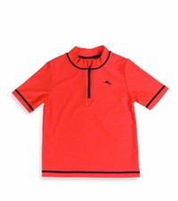 TOMMY BAHAMA Big Boy's L Red Zip Front Rashguard Swim Shirt NWT