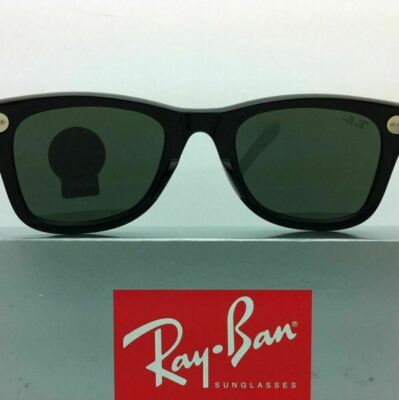 New Ray-Ban Sunglasses RB 2140 901 50-22 WAYFARER Black Frames
