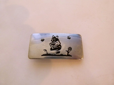 Vintage Metal Chambers Belt Company Winnie The Pooh Bear Gürtelschnalle