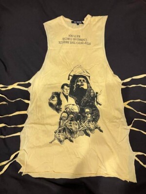 Raf Simons Religious Period Tank Top Yellow Color Size M Graphic Print Vintage
