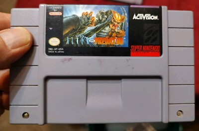 Alien Vs. Predator Versus Super Nintendo SNES Game Cartridge Only Tested Working