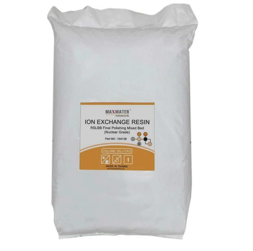 MAX WATER Ion Exchange Mixed Bed DI Resin Car wash window cleaning water systems 25 Litter