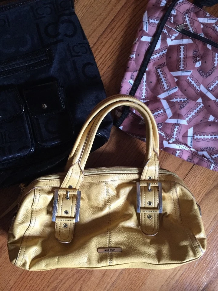 Bolso de hombro de cuero NINE WEST ++ Liz Claiborne y bolso de fútbol americano GRATIS 3 n LOTE Foto 2 de 4