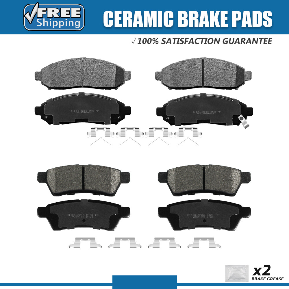 Front & Rear Ceramic Brake Pads kit For Nissan Frontier Xterra Suzuki