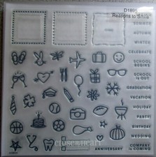 New Old Stock 35 Yrs. Close To My Heart D1895 Reasons To Smile Clear Stamps