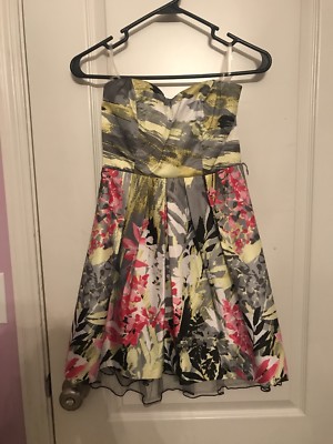 Homecoming Multi-colored Yellow And Grey Dress Size 5 | eBay