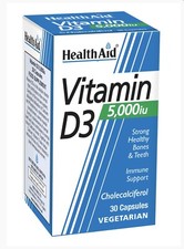 Health Aid Vitamin D3 5000iu 30 Capsules