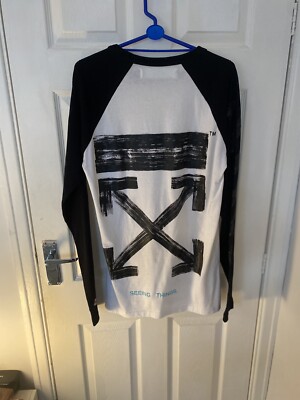Mens Off-White Arrow Long Sleeve T-shirt Small UK