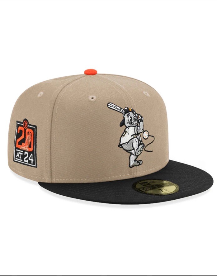 NEW ERA SAN FRANCISCO GIANTS LOU SEAL MASCOT 59FIFTY CAMEL BLACK