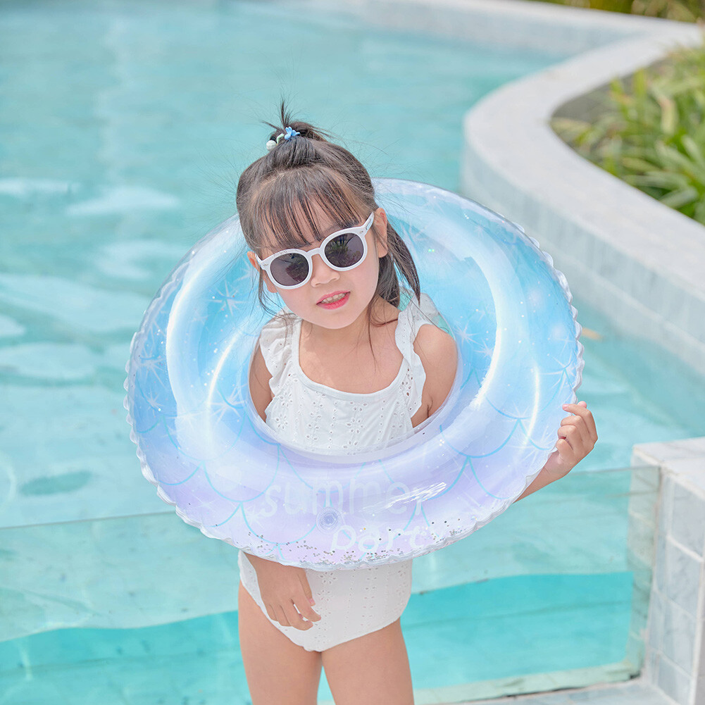 Sequin Swim Ring Soft Sturdy Printed Swim Ring for Beach Vacation (60