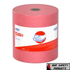 KIMBERLY CLARK WYPALL X80 WIPERS SHOP TOWELS CLEANING RAGS 41055 RED JUMBO ROLL
