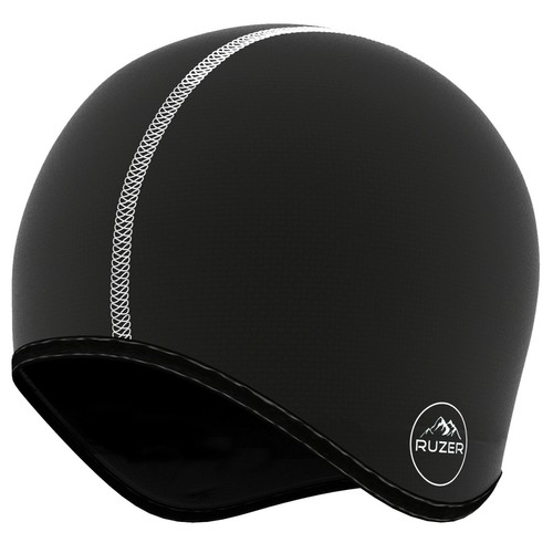 Termico in Pile Cappello Beanie Skullcap CICLISMO MOTO SOTTO CASCO NERO  GRIGIO | eBay