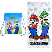Super Mario Und Luigi Strandtuch Baumwolle 100% 70X140Cm Kinder + FußSack
