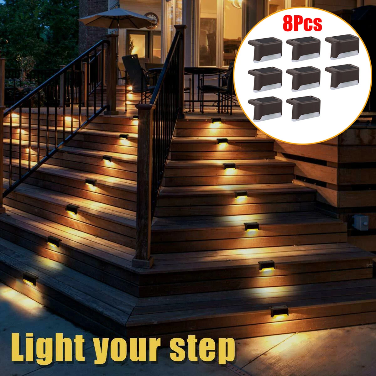 Solar porch rail lights hotsell