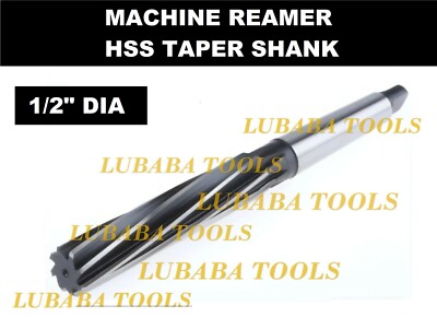 HSS Machine Reamer Dia 1/2'' With Taper Shank MT 1-Cut Edge 3''-OAL 6-1/8''