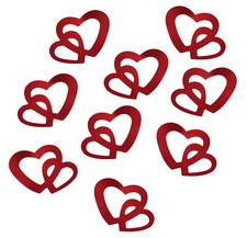 100 Stk Deko Herzen rot Streuteile Scrapbooking Tischdeko Streudeko Hochzeit
