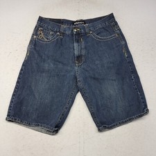 Ecko Unltd Shorts Mens 36 Blue Denim Baggy Hi...