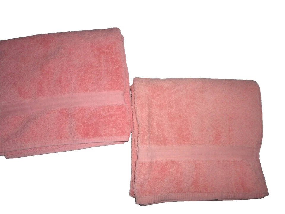 JUEGO DE TOALLAS DE BAÑO VINTAGE RALPH LAUREN CLÁSICO CORAL (2) 100% ALGODÓN 26X48 Foto 3 de 4