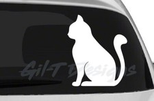 Cat Silhouette 3 Decal Vinyl Sticker, Kitten, Pet, Animal, Purr, Furry, Furbaby