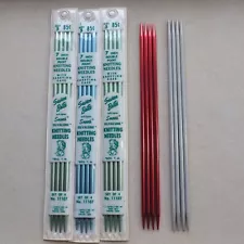 5 Sets Double Point Knitting Needles 7" Size 4 5 Vintage Susan Bates Silvalume