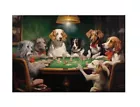 Dogs Playing Poker Oil painting Picture Printed on canvas,Home Wall Art Decor,05