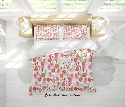 3D Floral Art Pattern Quilt Cover Set Duvet Cover Bedding Pillowcases
