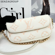 Louis Vuitton Ivy Monogram Chain Shoulder Bag White Pink