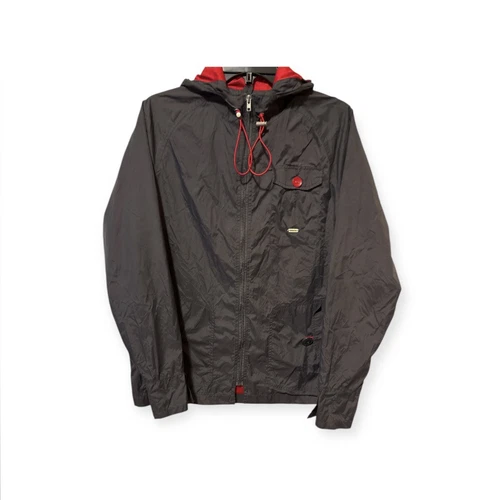 Veste coupe vent ou pluie Supreme Being homme taille S grise et rouge